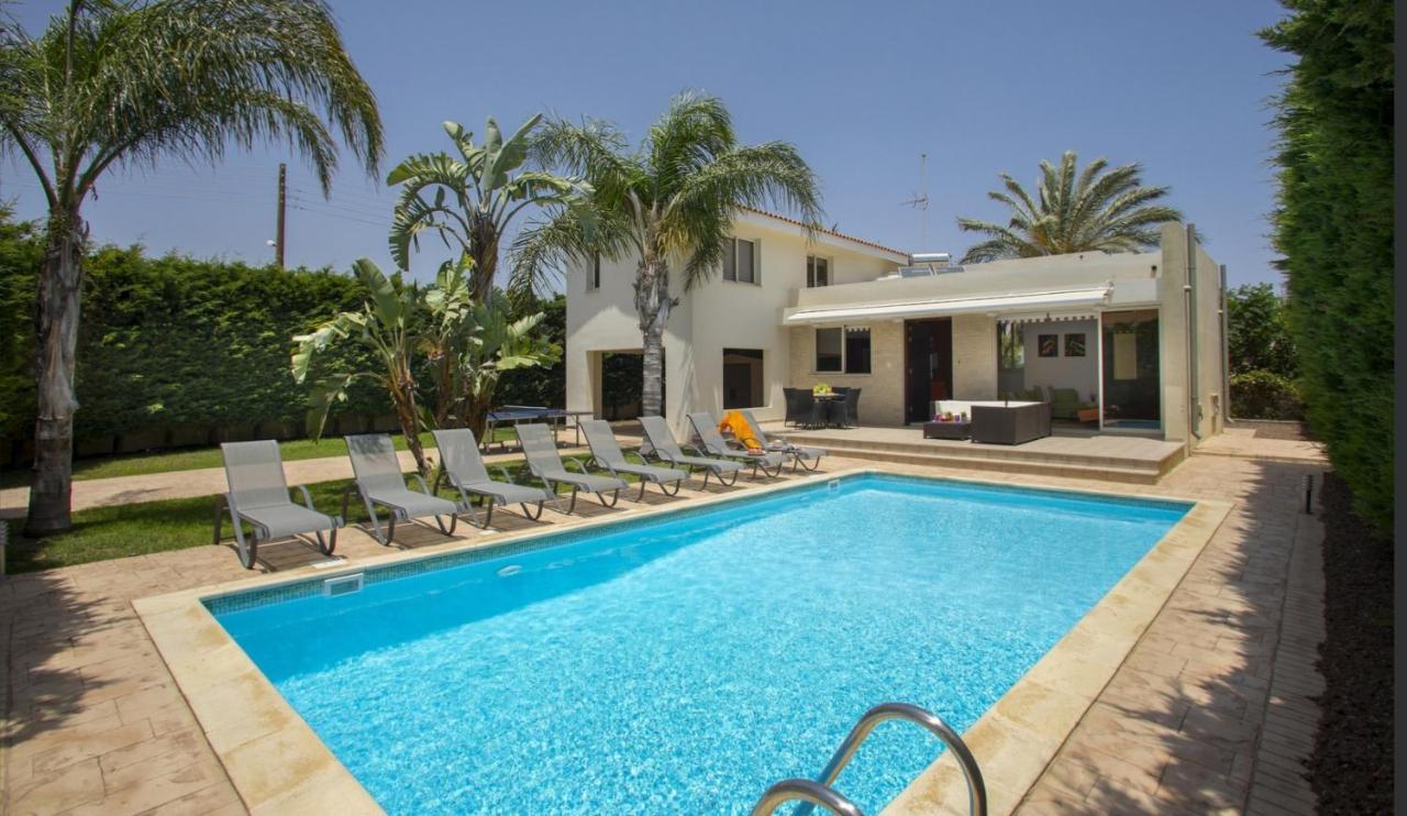 Soothing Sunset Villa With Private Pool, 200M From The Beach Perivolia Luaran gambar